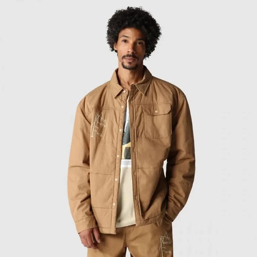The North Face M66 Stuffed Shirt Jacket Size Small Utility Brown $200 MSRP NWT